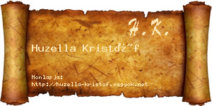 Huzella Kristóf névjegykártya