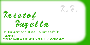 kristof huzella business card